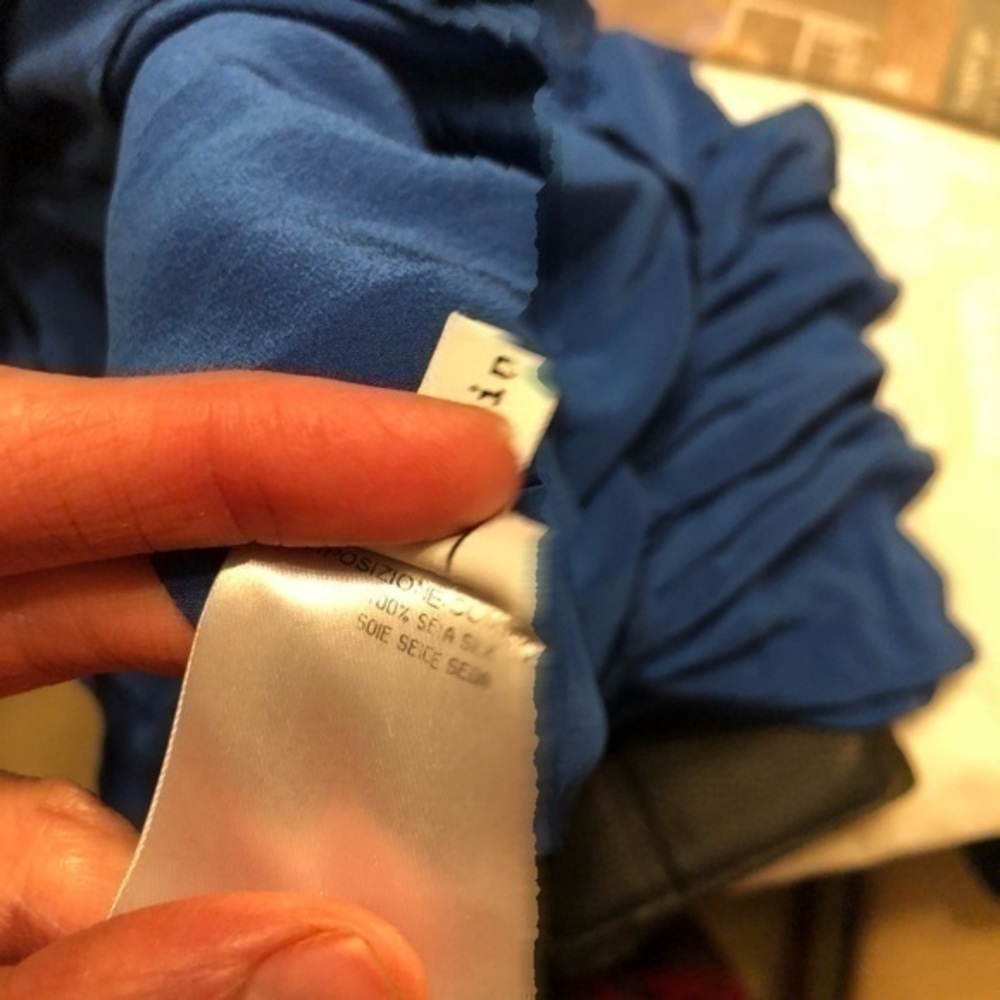 Balenciaga Paris blue silk dress - Picture 12 of 13